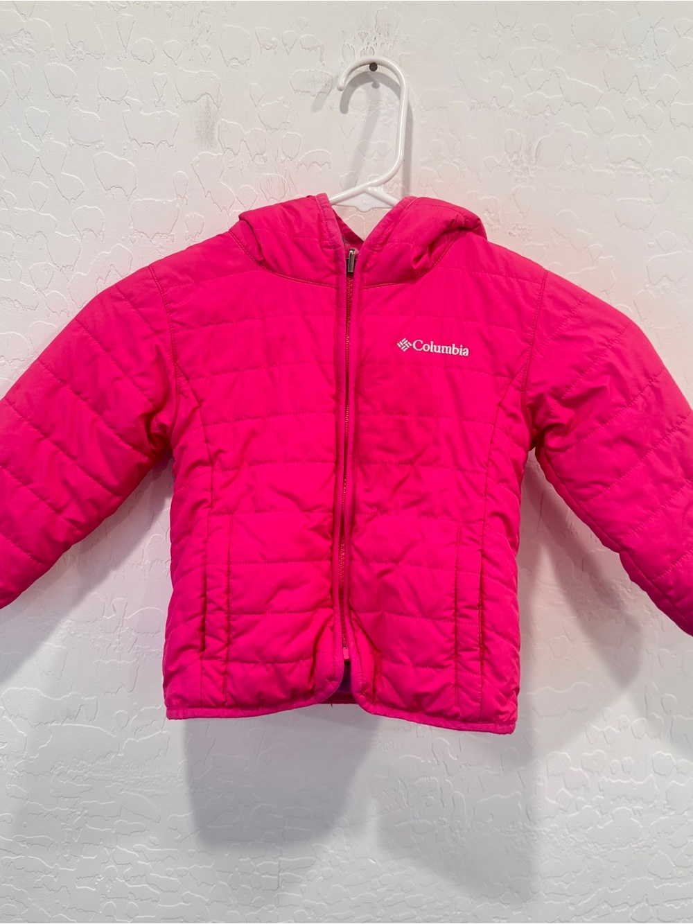 Columbia Toddler Unisex Double Trouble Reversible Jacket 3T Pink Fleece